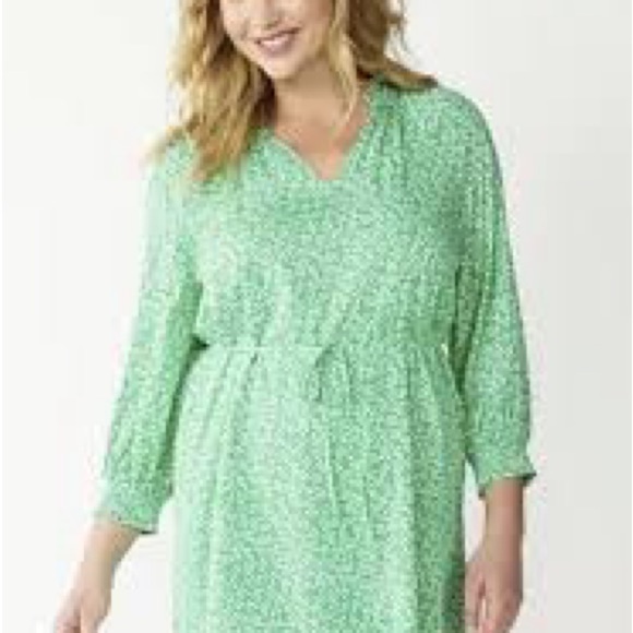 Draper James RSVP Green V-Neck Belted Floral Sundress Sz Med - Picture 1 of 10